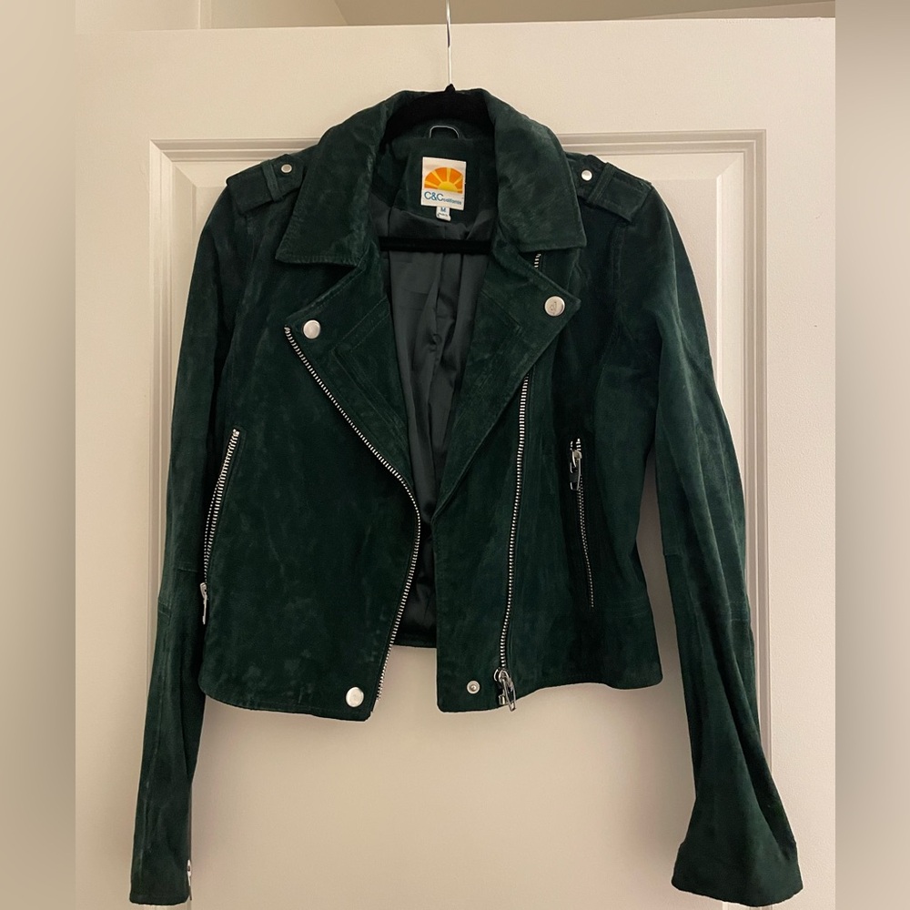 C&C Green Suede Leather Jacket